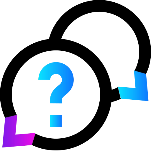 Fully Managed It Services Black question bubble icon
