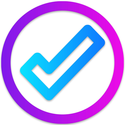 Check mark icon with drop shadow