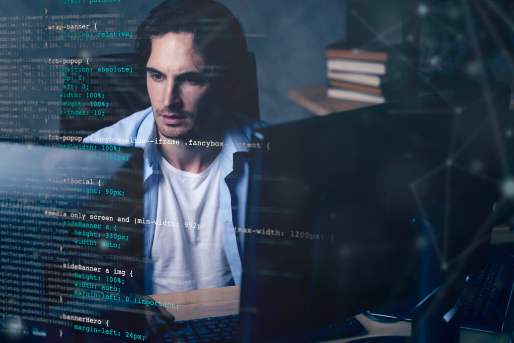 Man working on computer